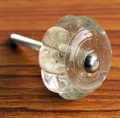 Episkey Floral Glass Cabinet Door Knob and Pull