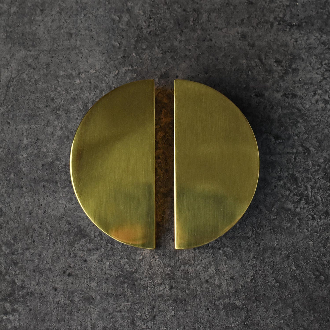 Nero Half Moon Polished Brass Cabinet Drawer Handle