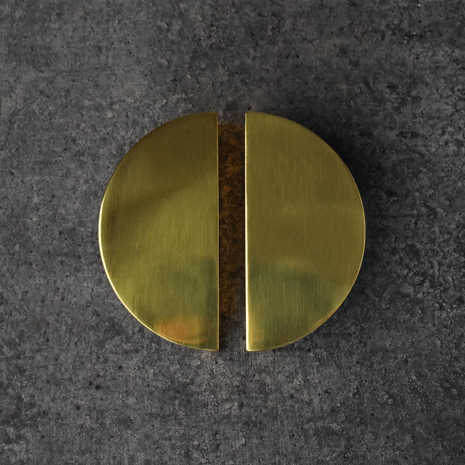 Nero Half Moon Polished Brass Cabinet Drawer Handle