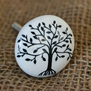 French Flair Tree Ceramic Cabinet Knob and Pull