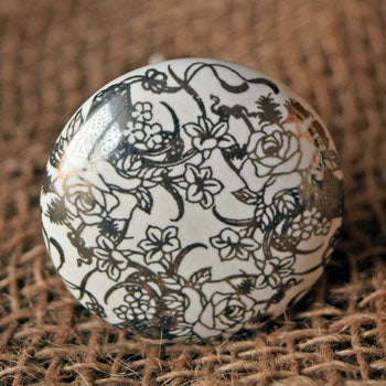 Dusky Daisies Ceramic Cabinet Knob and Drawer Pull