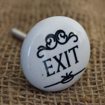 Vintage Exit Ceramic Cabinet and Drawer Knob