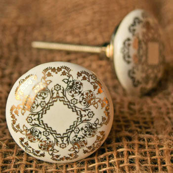 Golden Frost Ceramic Cabinet and Drawer Knob