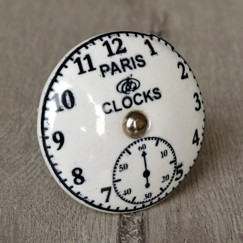 Horloge Large Paris Clock Ceramic Knob