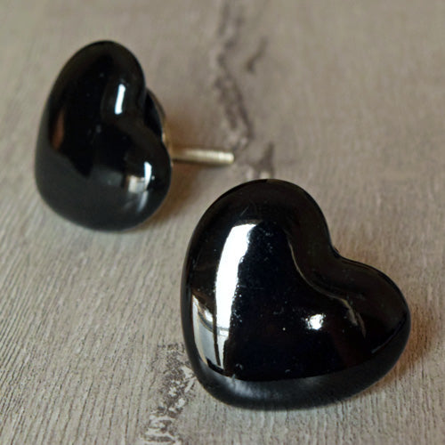 Amore Black Heart Ceramic Drawer Knob