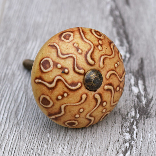 Zellige Earthen Ceramic Kitchen Cabinet Knob Pull