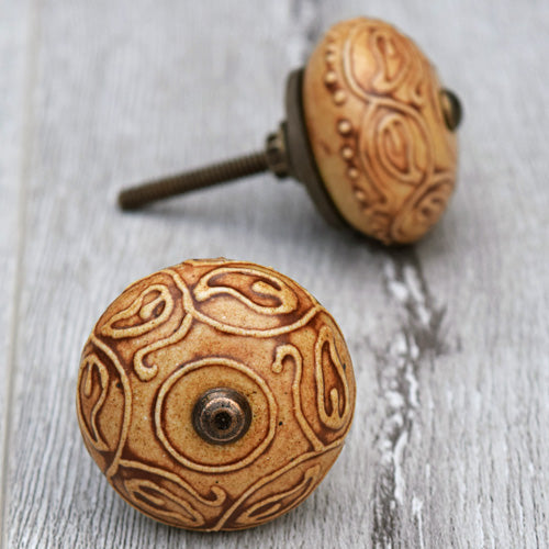 Kafi Earthen Ceramic Cabinet Dresser Knob and Pull