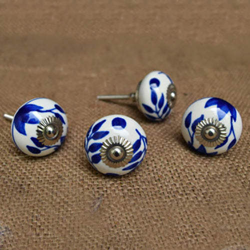 Vedana Blue Ceramic Cupboard Door Knob