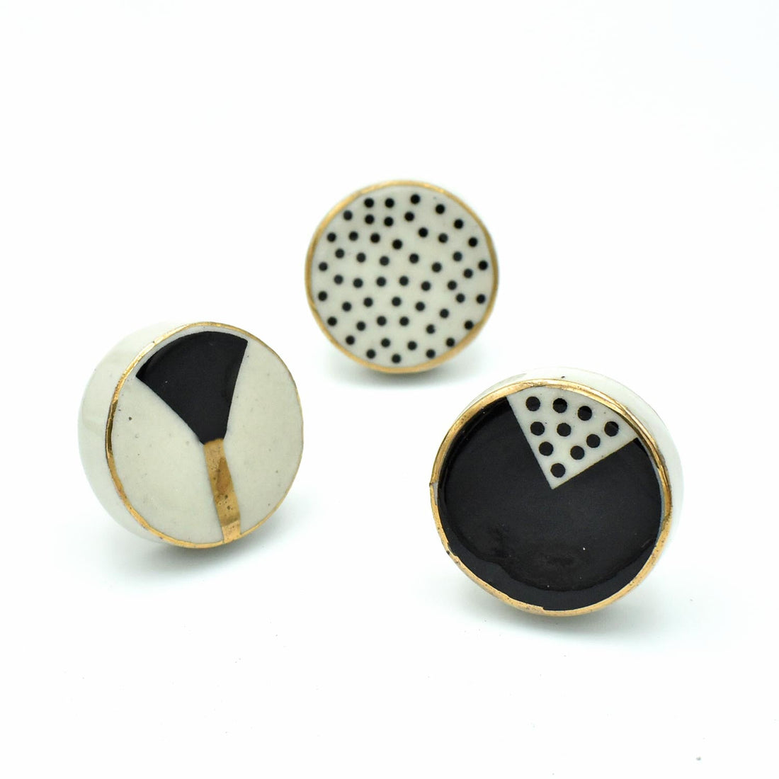 Retro Gold Ceramic Cupboard and Cabinet Door Knob