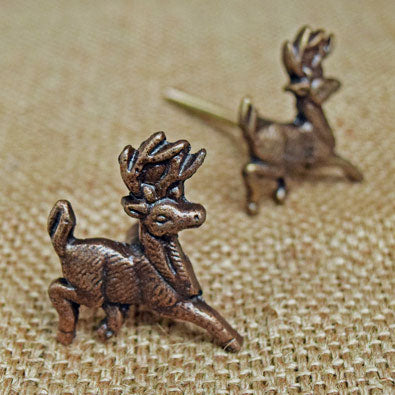 Dasher Deer Metal Wardrobe Drawer Knob Pull