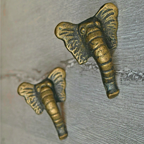 Peanut the Elephant Metal Cabinet Knob