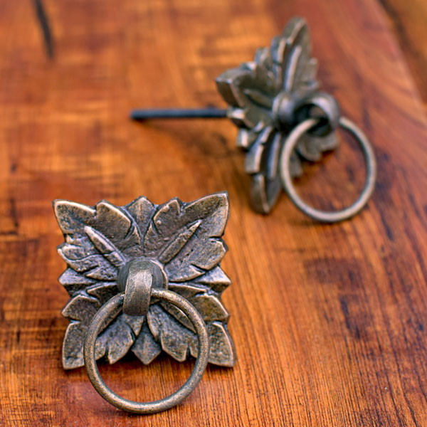 Salvia Flower Metal Pull Knob