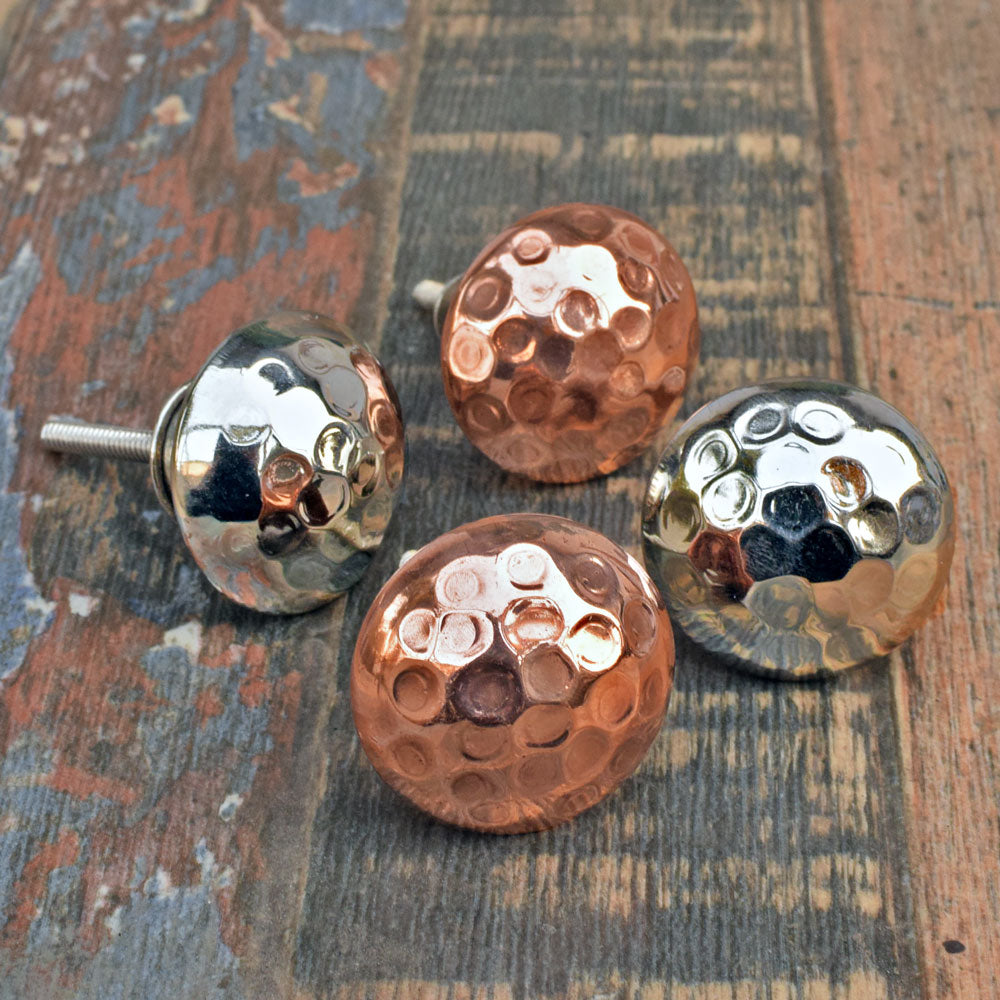 Tsarina Hammered Copper Cabinet Drawer Knob