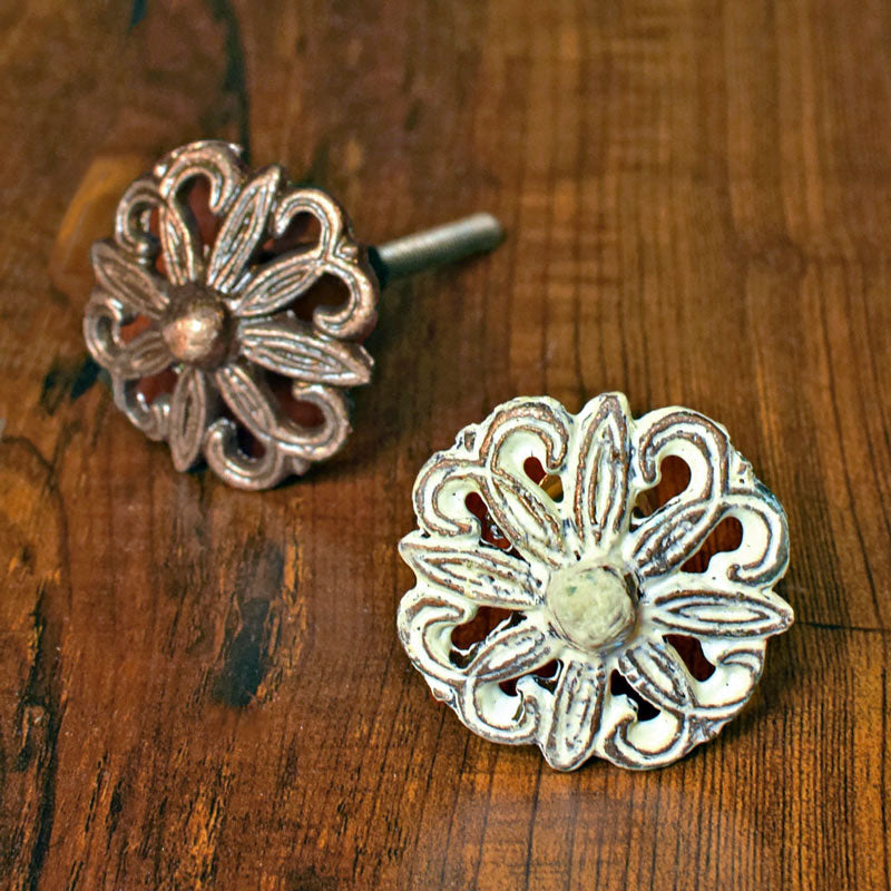 Sage Shabby Chic Metal Cabinet Knob