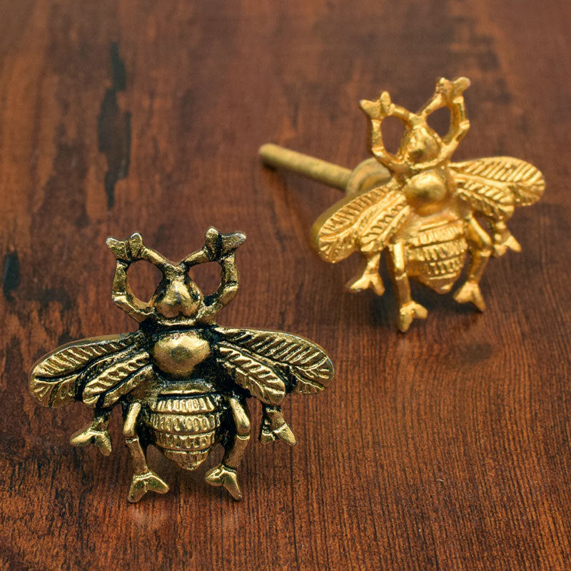 Penelope Brass Bee Cupboard Drawer Knob