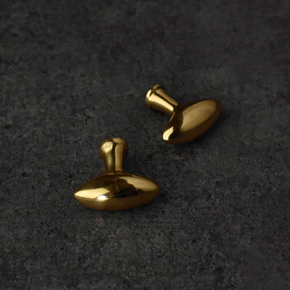 egg shapes pure brass knob for cabinets and drawers