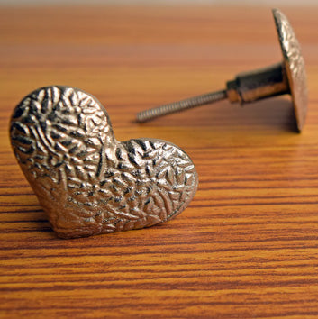 Clara Silver Heart Cabinet Drawer Knob