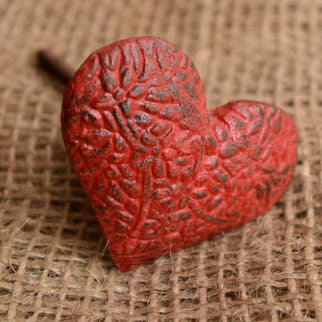 Clara Red Heart Cabinet Knob