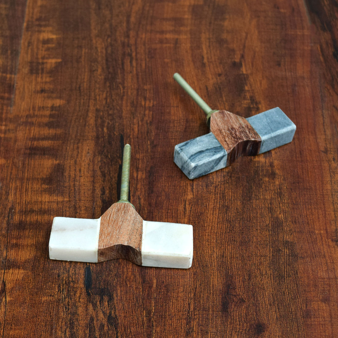 Wood Stone T Bar Cabinet Drawer Knob Handle