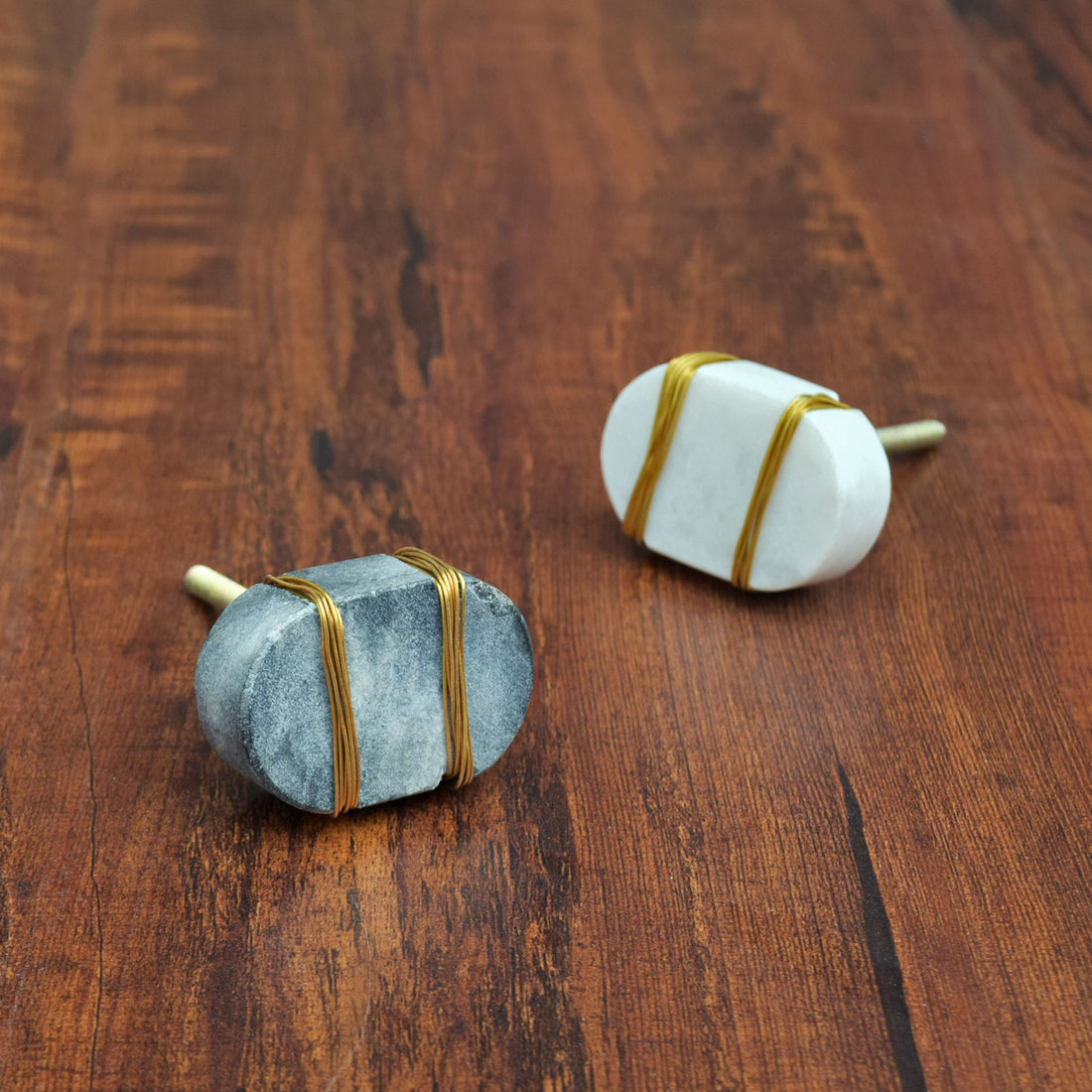 Brass Coil Stone Furniture Cabinet Door Knob