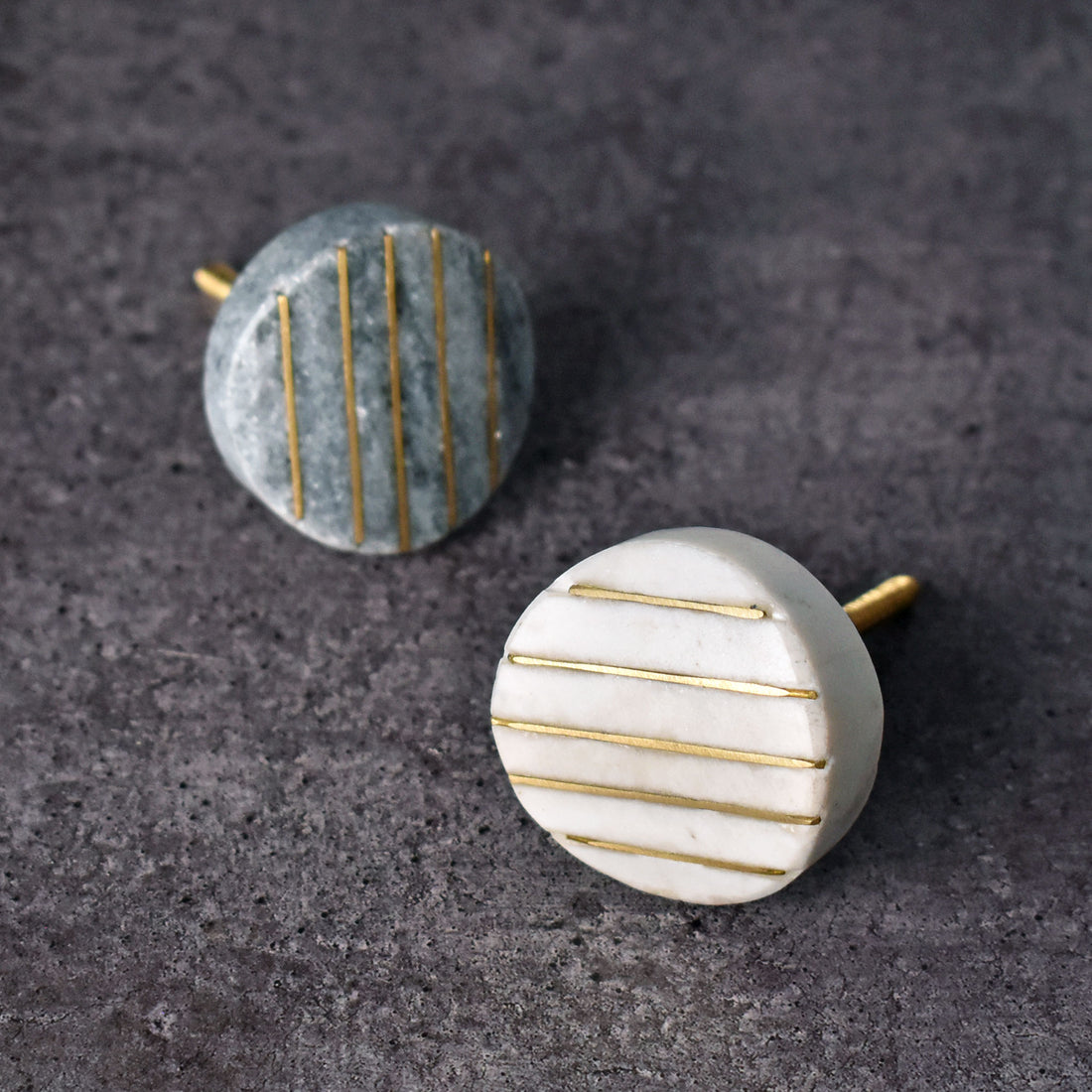 Indira Stone Brass Dresser Furniture Knob