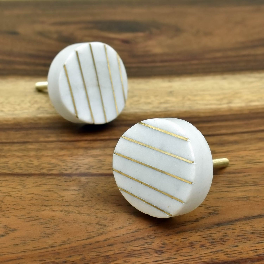 Indira Stone Brass Dresser Furniture Knob