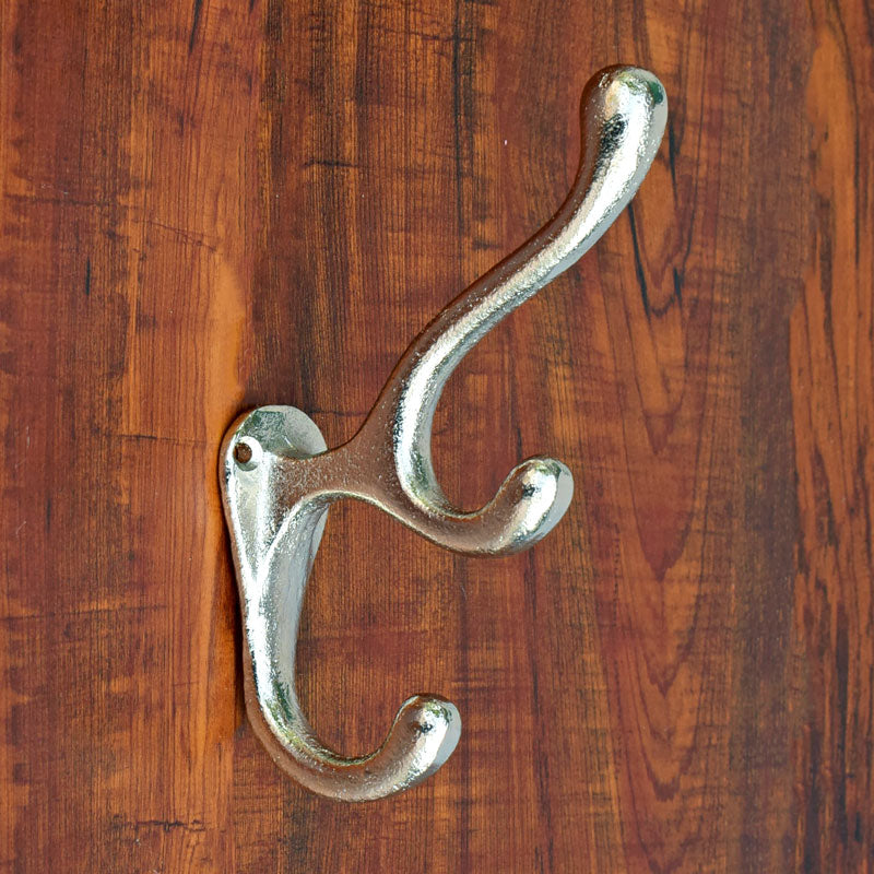 Amiens Silver Iron Triple Coat and Towel Wall Hook