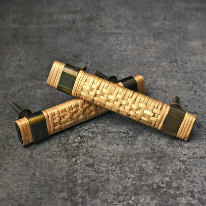 rattan brass drawer handle