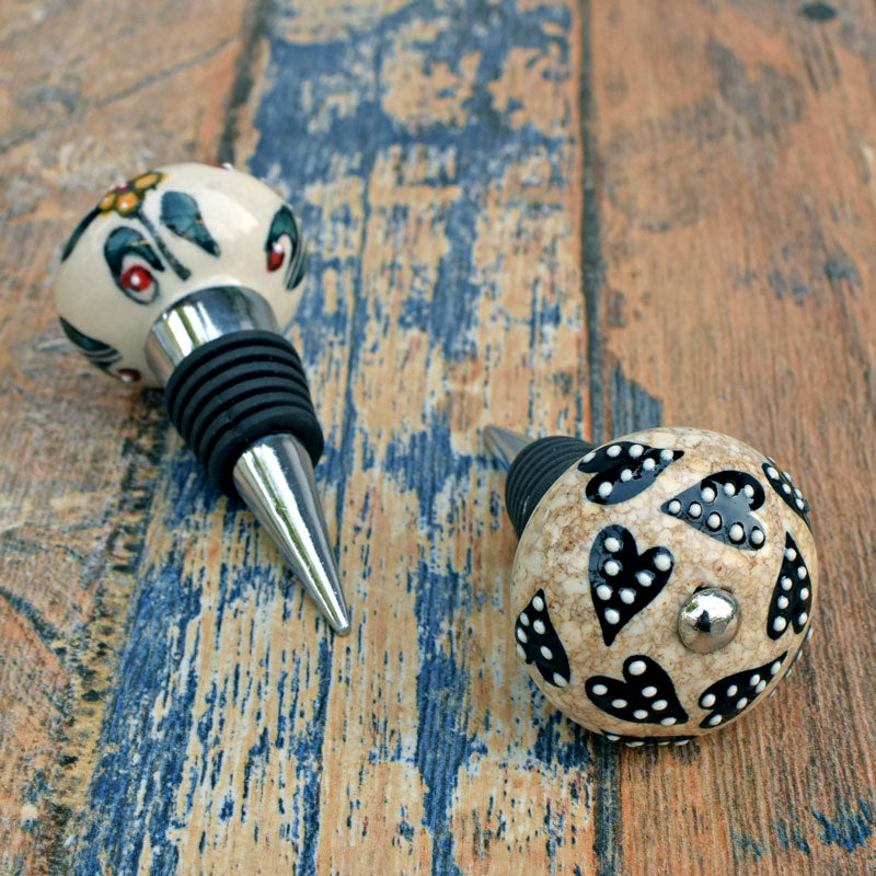 Vermentino Black Wine Bottle Stopper