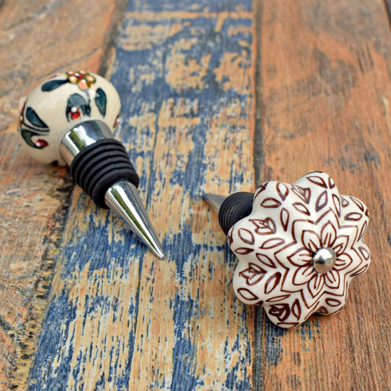 Grenache Floral Wine Bottle Stopper