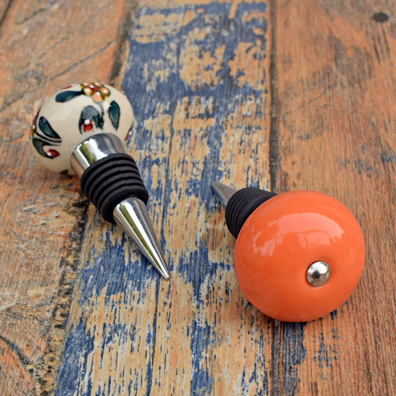 Pinot Grigio Orange Wine Bottle Stopper