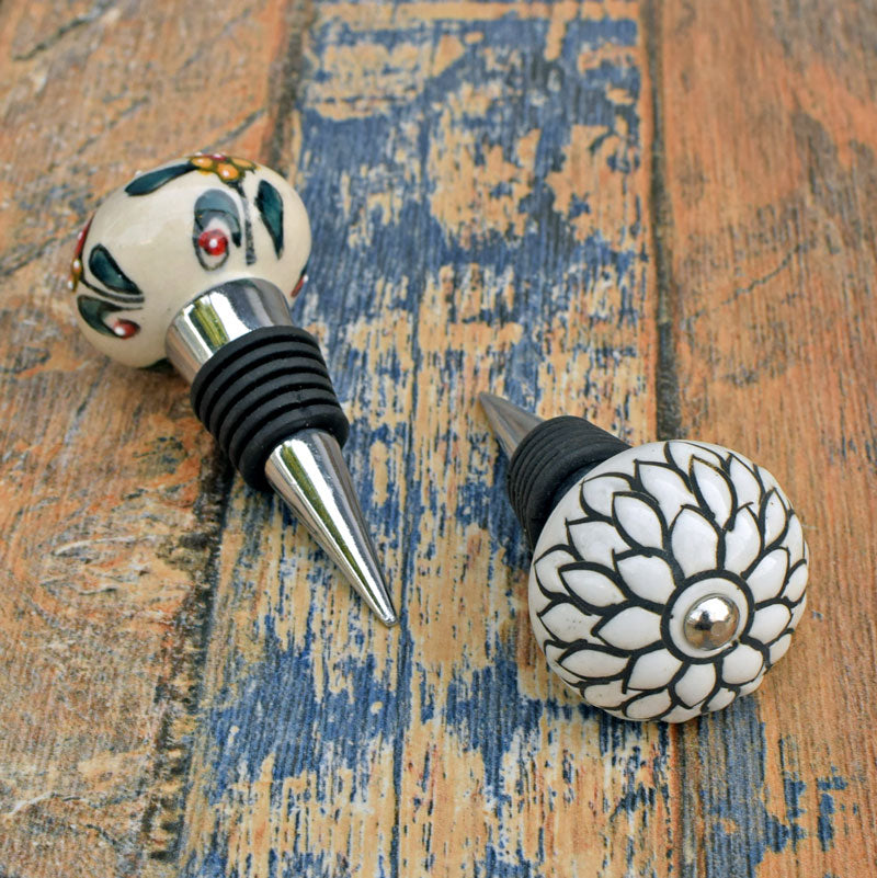 Sauvignon Blanc Black Wine Bottle Stopper