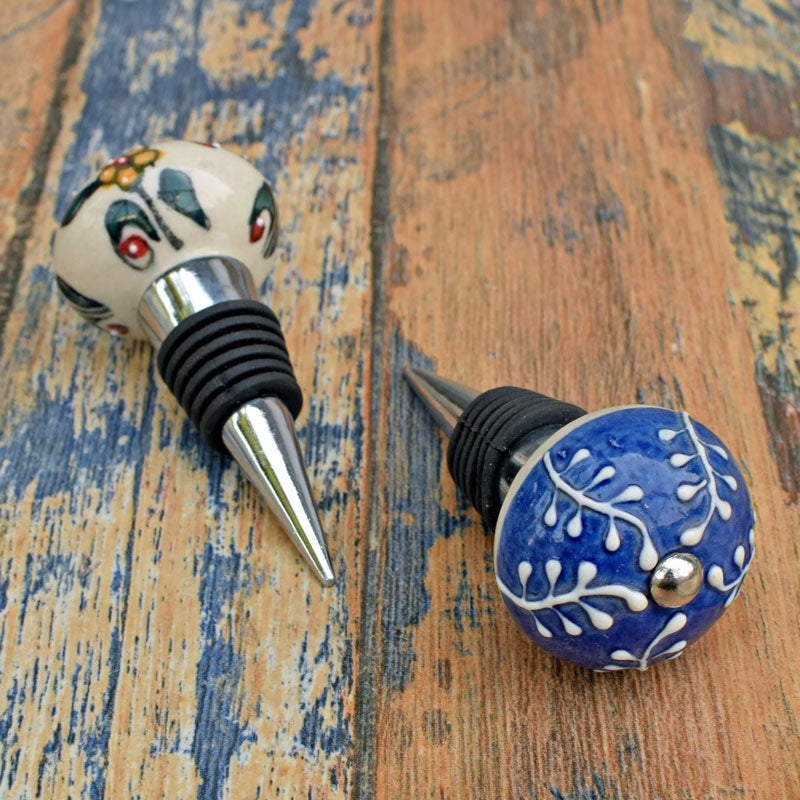 Falanghina Blue Wine Bottle Stopper