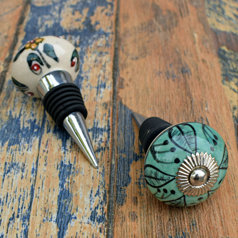 Dolcetto Teal Wine Bottle Stopper